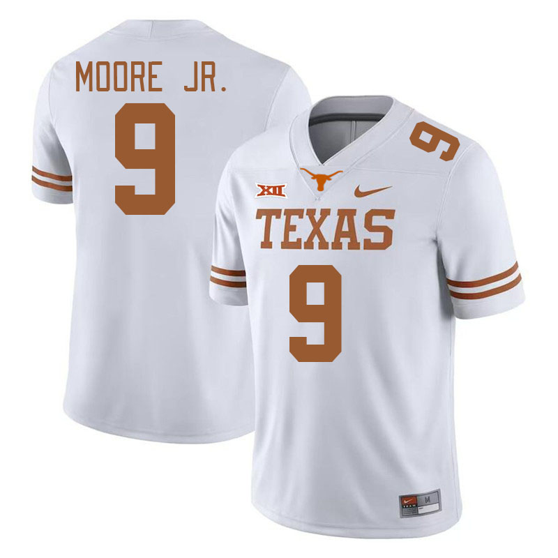 Men #9 DeAndre Moore Jr. Texas Longhorns 2023 College Football Jerseys Stitched-White